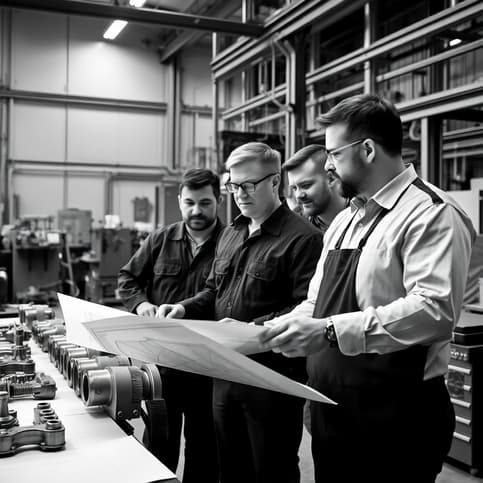 Equipo técnico de Eminox Tech en la planta de fabricación